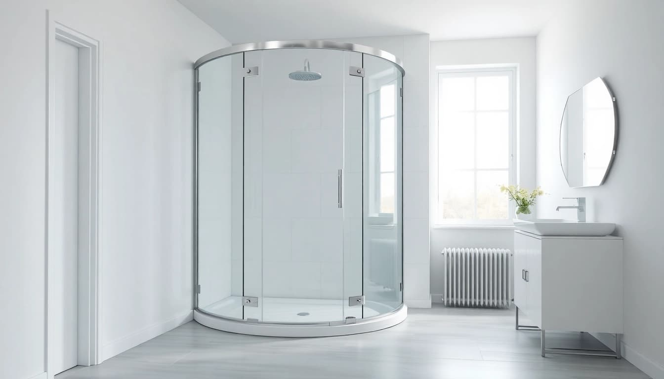 Admire the stunning cabine de douche intégrale showcasing a modern bathroom design.