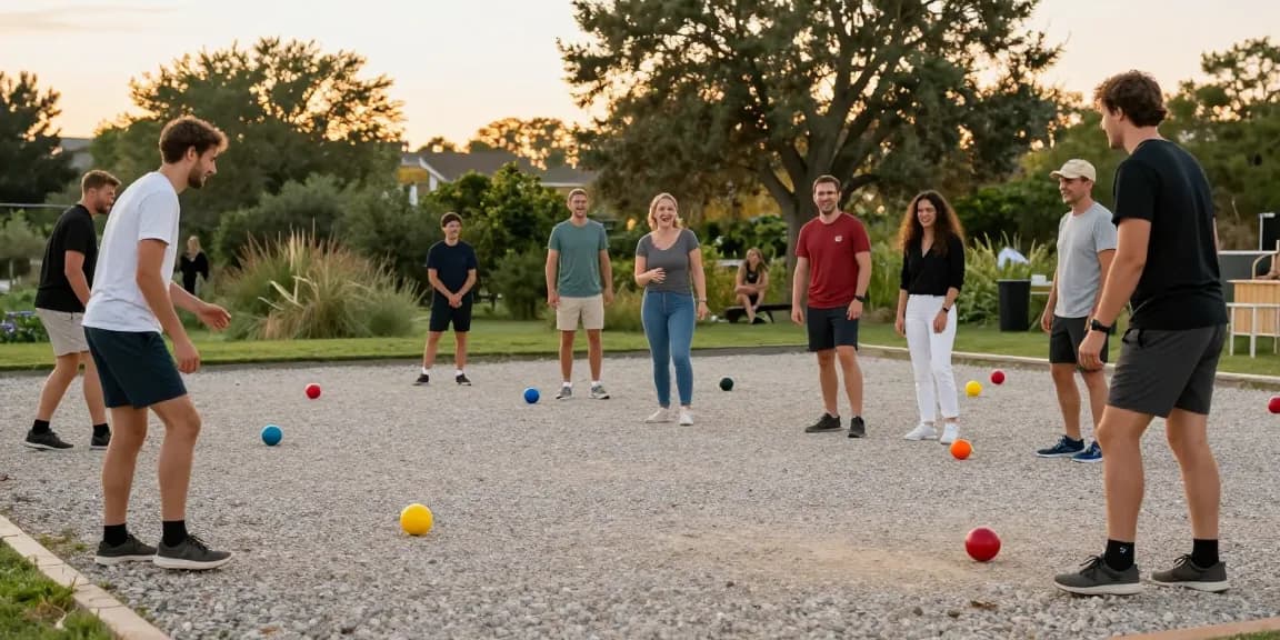 FOPI Kota Tomohon saat bermain petanque di luar ruangan dalam suasana ceria.