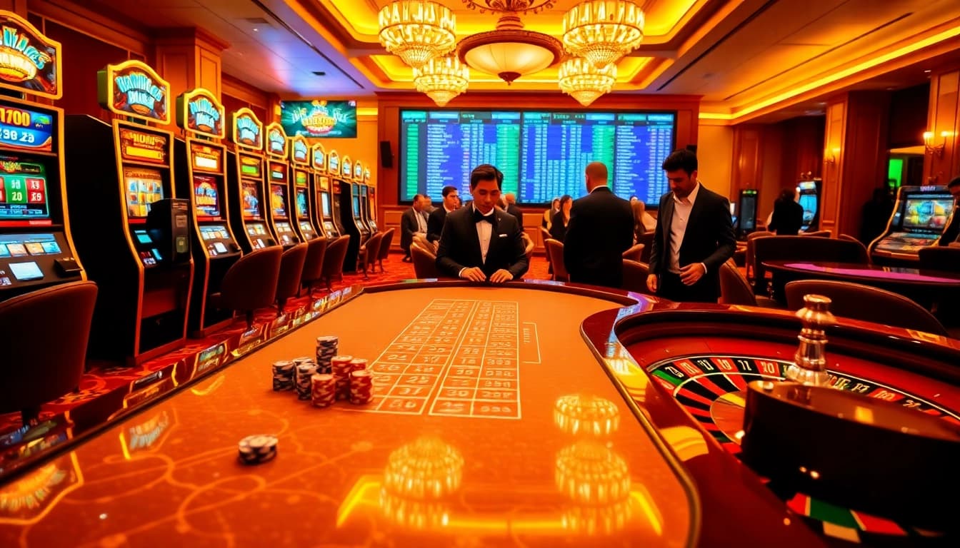 Vivez l'excitation du casino en ligne français avec des machines à sous vibrantes et des tables de poker élégantes.