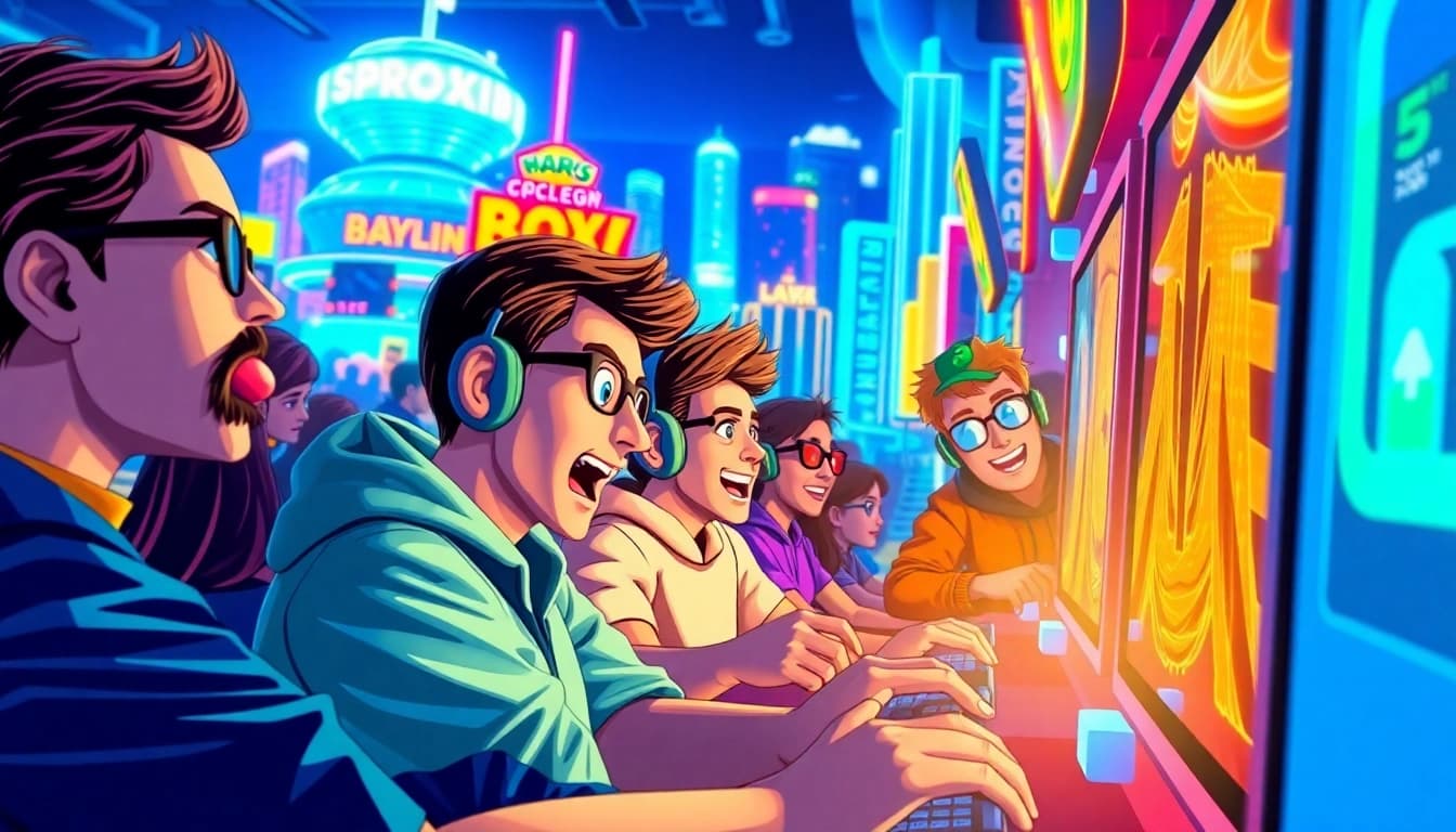 Players enjoying poki.com free games in a vibrant, animated gaming environment.