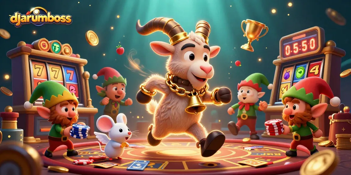 Experience thrilling action at djarumboss with festive casino characters stealing poker chips.