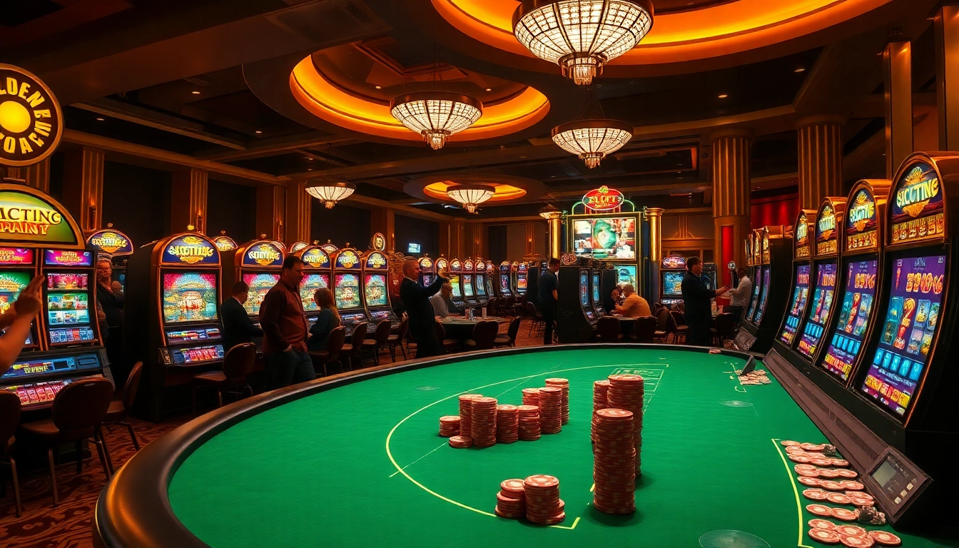 Experience the thrill of slot pragmatic play in a luxurious casino environment with dazzling slot machines and poker tables.