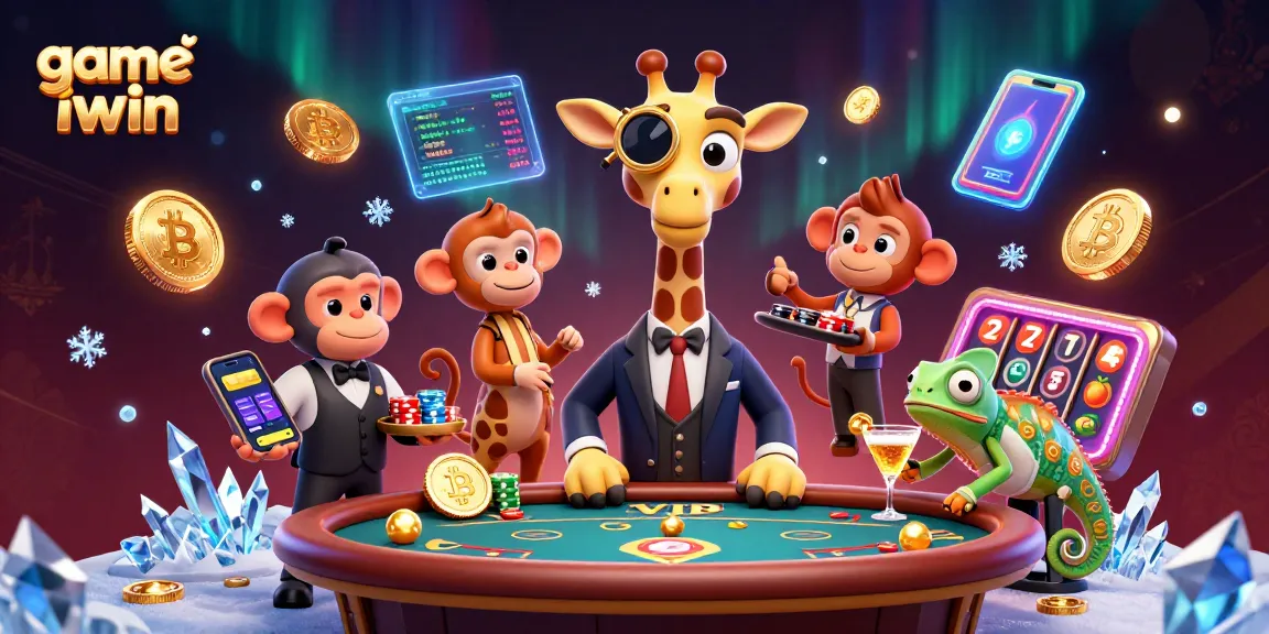 Engage in game iwin with vibrant 3D characters at the casino featuring an elegant giraffe and fruit symbols.