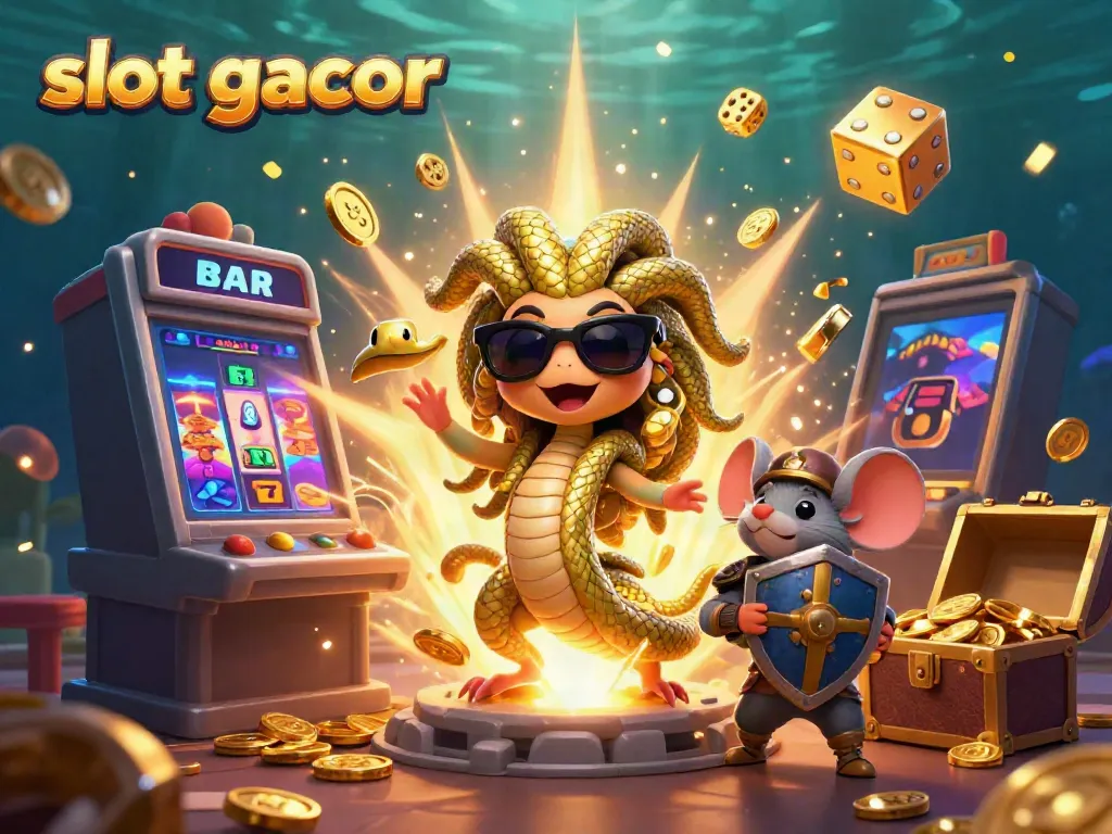 Slot gacor menarik perhatian dengan Medusa dan karakter pahlawan dalam permainan slot yang seru.