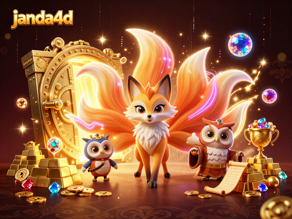 Engage with janda4d’s vibrant casino adventure featuring a fox spirit and treasures.