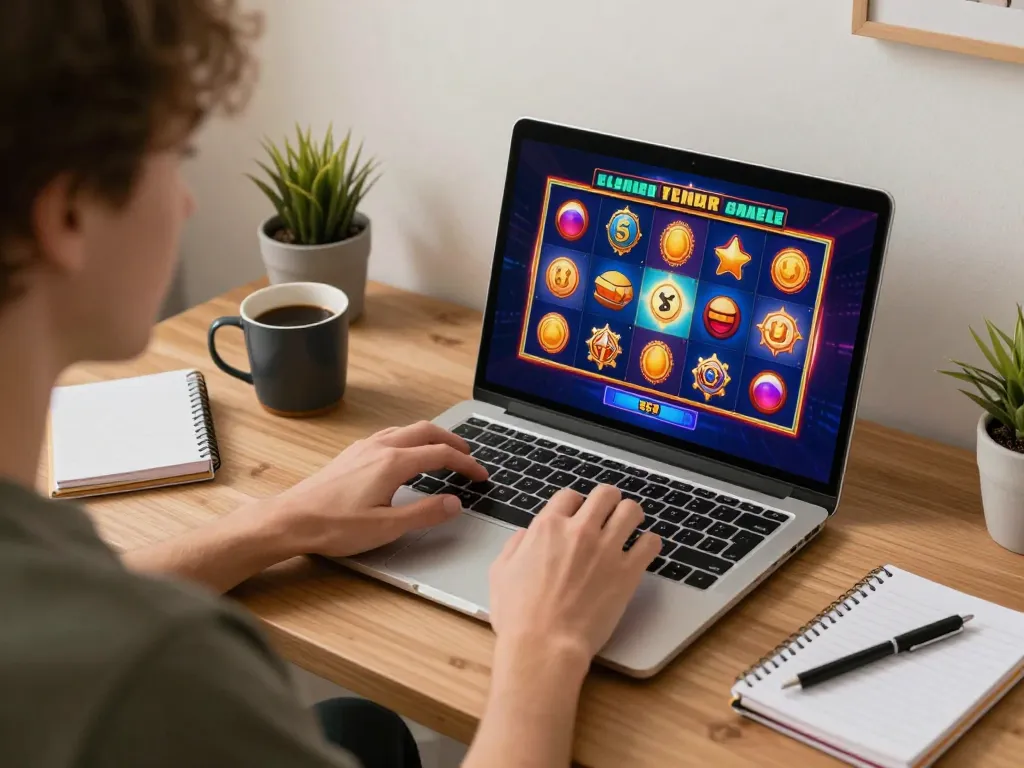 Terlibat dalam mau777 daftar sambil bermain slot di laptop dalam suasana rumah yang nyaman.