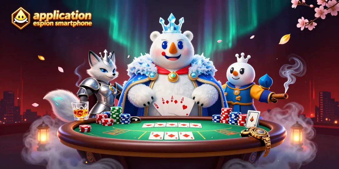 Lancez l'application espion smartphone et détectez les cartes gagnantes d'une table de poker animée dans le monde virtuel.