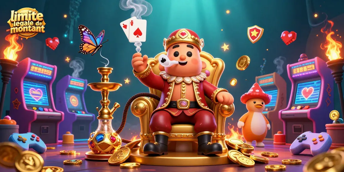Placer des paris forts avec la limite légale de montant dans ce décor de casino animé et coloré.