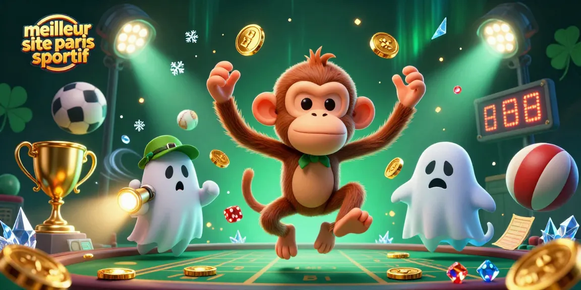 Jouez sur le meilleur site de paris sportif avec une illustration dynamique de casino hanté.