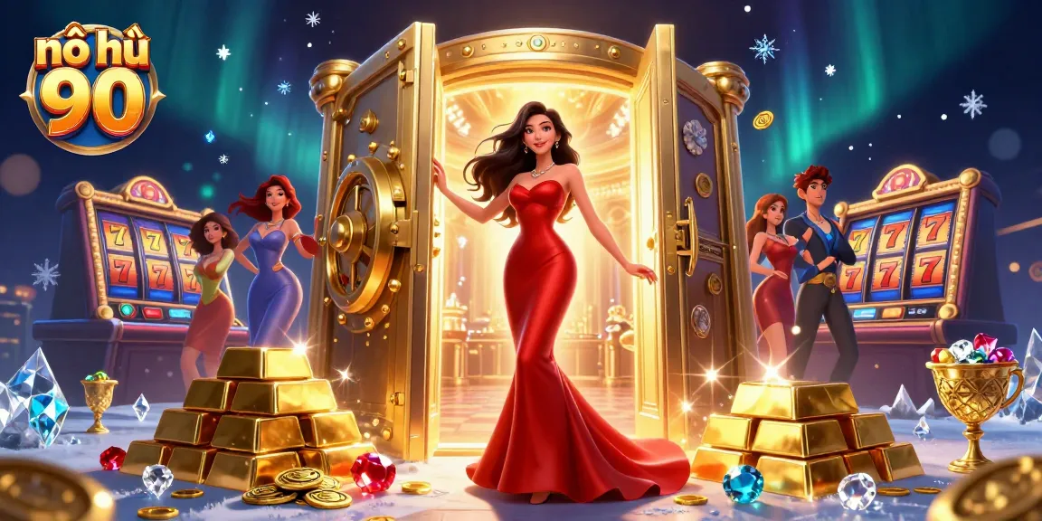 Experience nổ hũ 90's thrilling jackpot with a photorealistic Asian woman in a VIP casino!