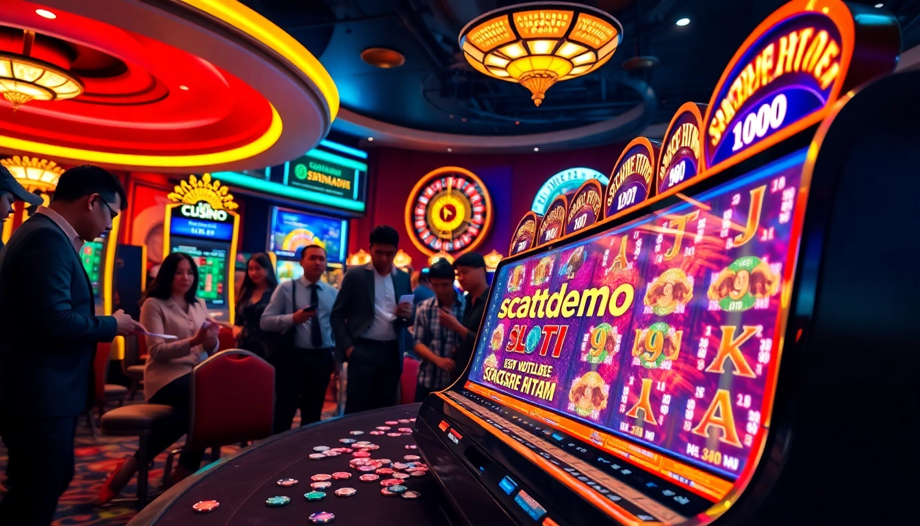 Experience the excitement of slot demo scatter hitam with vibrant casino games and enthusiastic players.