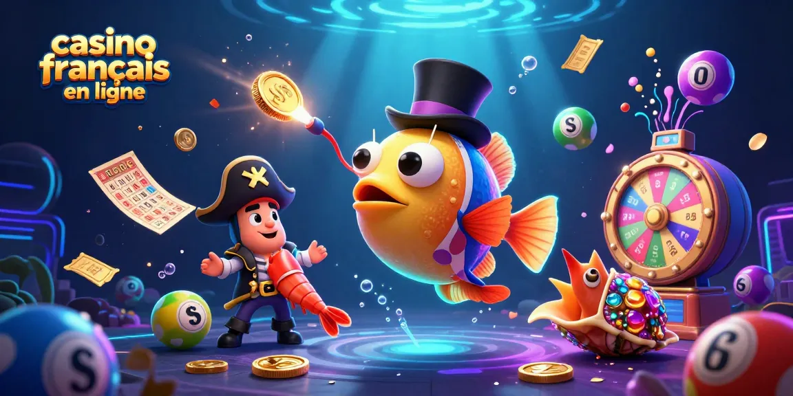 Les joueurs rencontrent le casino francais en ligne avec une illustration colorée et dynamique, mettant en scène des éléments de jackpot.