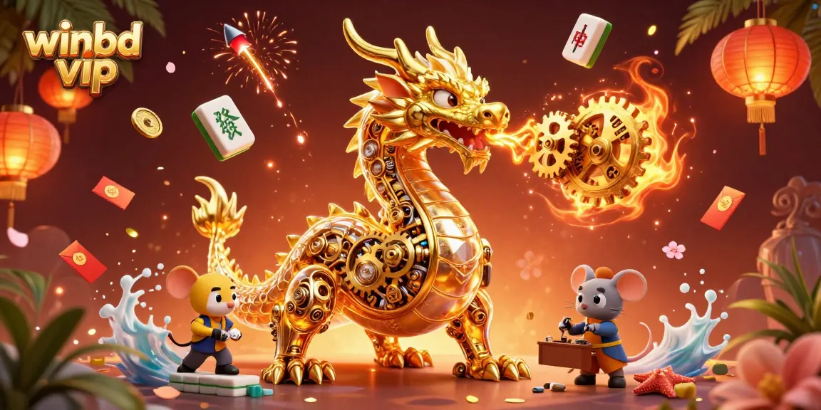 Experience the excitement of winbd vip with a rich 3D dragon illustration capturing the thrill of gaming.