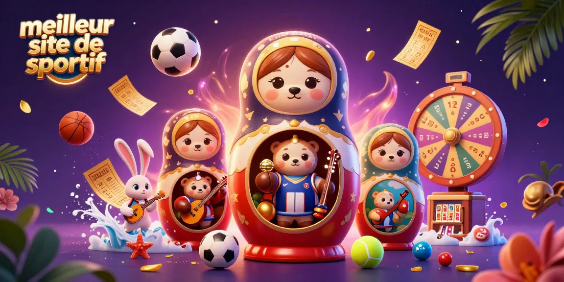 Plongez dans le meilleur site de paris sportif avec des personnages colorés et animés, entourés d'éléments de jeux dynamiques.