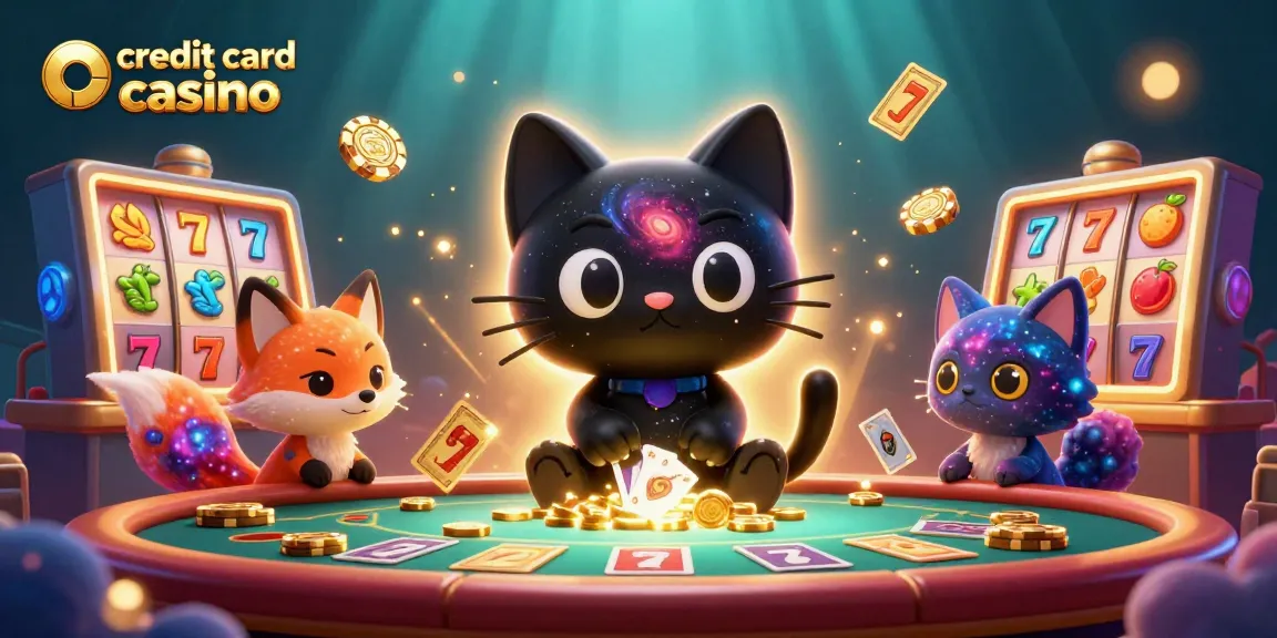 Experience the excitement of a credit card casino with vibrant characters and dynamic gaming elements.