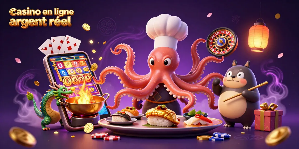 Jouez à des jeux avec casino en ligne argent réel dans une illustration animée dynamique.