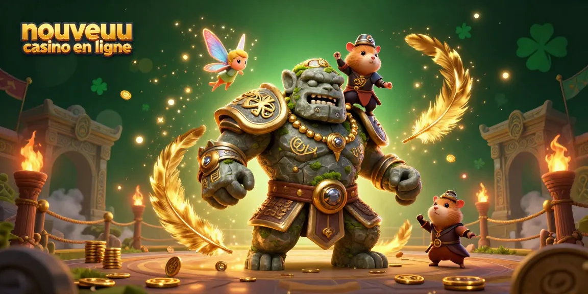 Découvrir les aventures au sein d'un nouveau casino en ligne avec un golem gardien magique et un hamster chevalier.