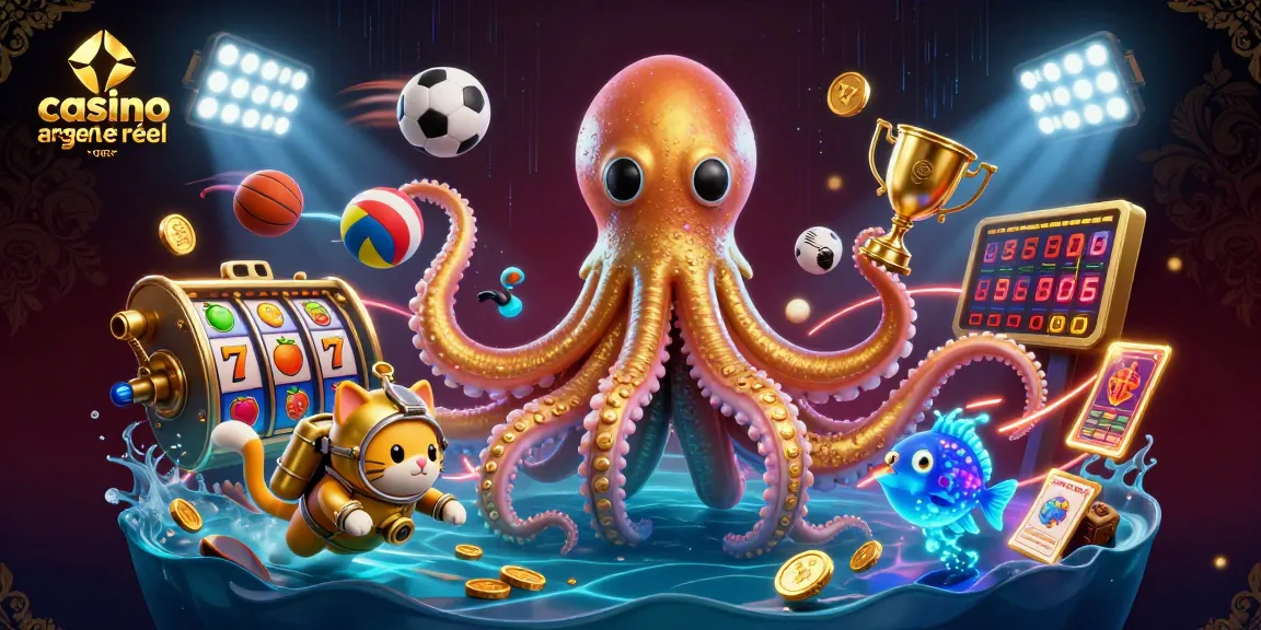 Jouez dans un casino en ligne argent réel avec un kraken et des poissons bioluminescents.