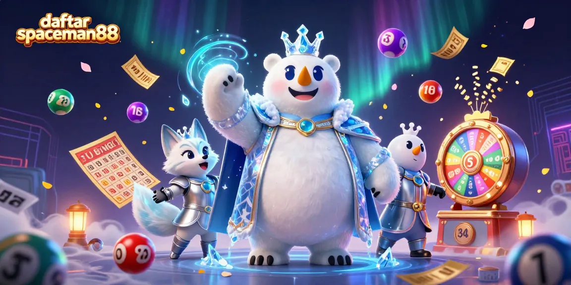 Spin to win with daftar spaceman88: Engage with colorful lottery elements in this vibrant digital scene.