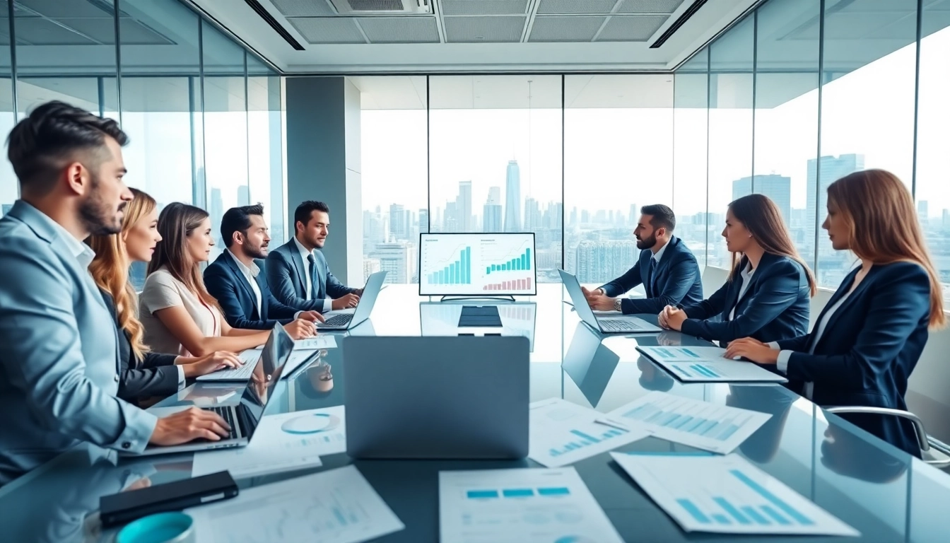 Consultants engaged in Bid-No-Bid Analysis during a business meeting.