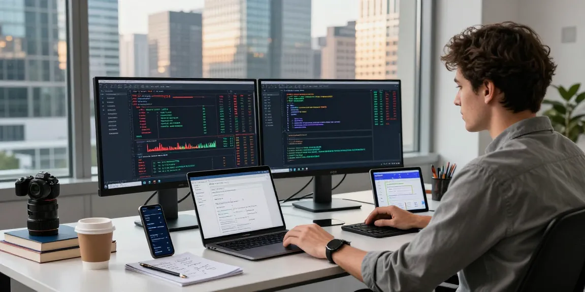 开发者专注于港股WebSocket推送接口的实时市场数据编程，现代交易平台的工作场景。