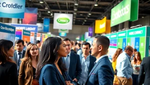 Job in Chicago seekers engaging at a vibrant career fair with employers.