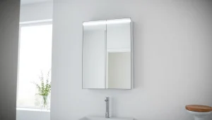 Elegantly designed spiegelschrank led for modern bathrooms, featuring touch-sensitive lighting and sleek style.
