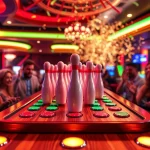 Menangkan hadiah menarik dalam slot plinko dengan papan berwarna-warni dan suasana energik.