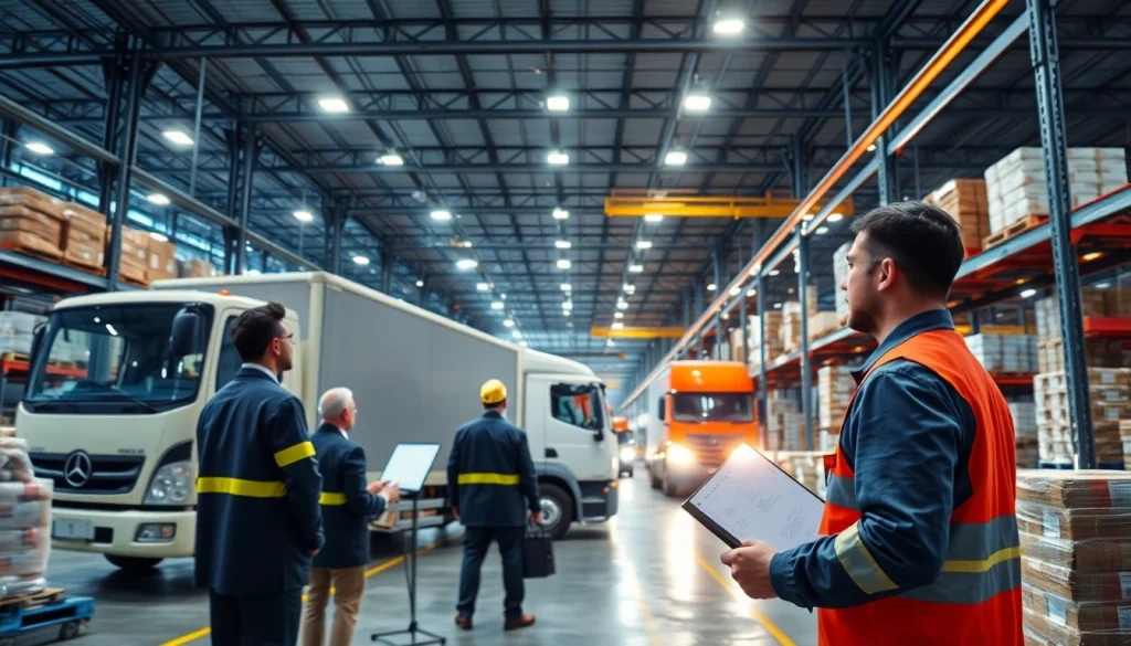 Streamlined logistics processes enhanced by technology in a modern warehouse setting.