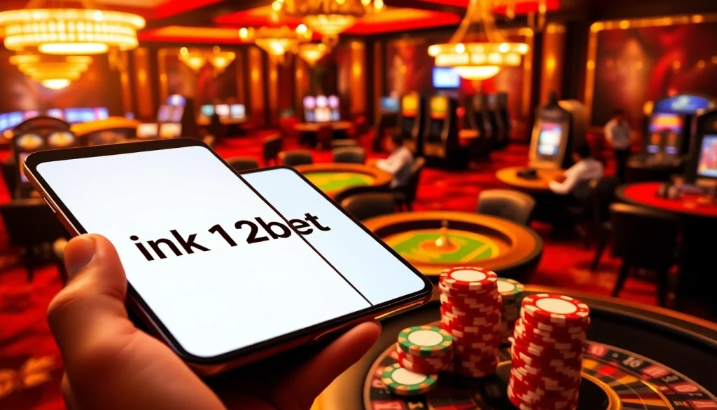 Experience the thrill of gambling with "ink vao 12bet" scene showcasing exciting casino activities.