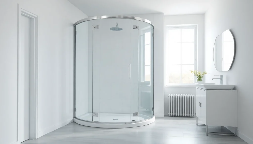 Admire the stunning cabine de douche intégrale showcasing a modern bathroom design.