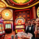 Engage with the mahjong slot demo featuring vibrant graphics and exciting gameplay in a casino setting.