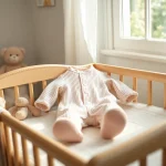 Creëer schattige babykleding gemaakt van ribcord katoen en leg deze in een gezellige omgeving.