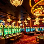 Experience the thrill of the mahjong slot demo in a vibrant casino setting filled with exciting games and energy.