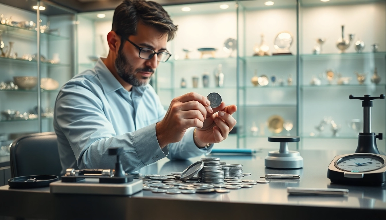 Valutazione compro argento con esperto in ambiente professionale.