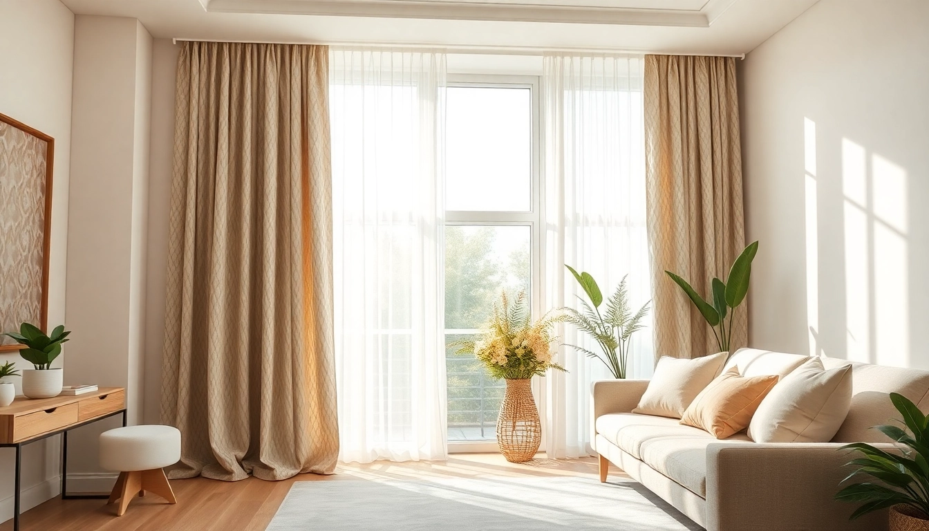 Bekijk onderhoudsvriendelijke katoenen stoffen in een stijlvolle woonkamer met zachte kleuren.