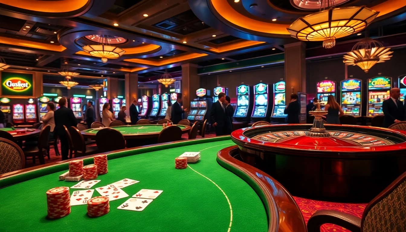 Découvrez l'excitation du meilleur casino en ligne France avec des tables vibrantes et des éléments de jeu luxueux.