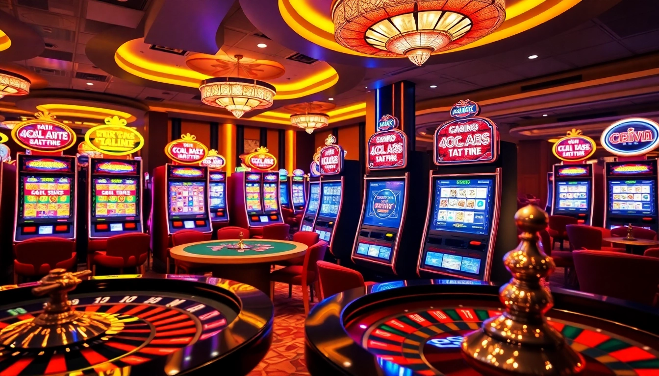 Experience the thrill of gta togel with vibrant slot machines and winning action in a luxurious casino.