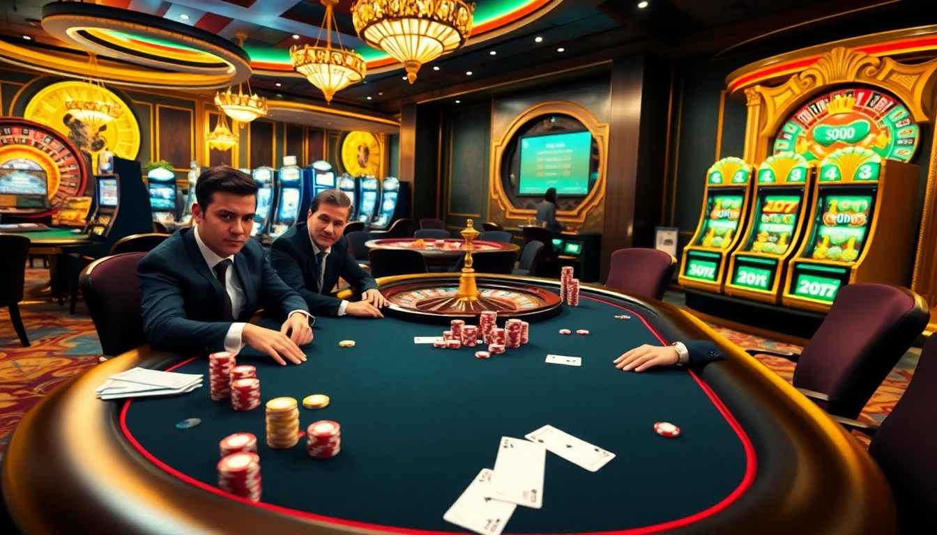 Jouez à des jeux passionnants au casino en ligne français avec des tables de poker vibrantes et des roues de roulette animées.