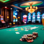 Neue Casino Bonus ohne Einzahlung an einem eleganten Spieltisch im Casino