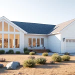 Beautiful cape cod home addition with attached garage and spacious design.