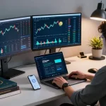 Best cloud mining strategies in a professional cryptocurrency workspace with trading tools and DeFi dashboards.