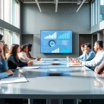 Engaged professionals in a public-private partnerships meeting, showcasing collaboration and innovation.