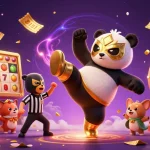 Des animaux joyeux célèbrent un nouveau casino en ligne avec des éléments de jeu en plein élan.
