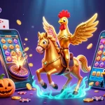 Experience thrilling slots and casino action with link tải go88 featuring a golden rooster in a vibrant 3D scene.