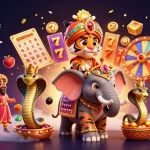 Spin the reels in an enchanting slot online scene featuring vibrant characters and casino elements.