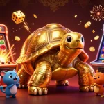 Profitez de l'expérience immersive du casino en ligne fiable avec une tortue d'or transformée en machine à pinball.
