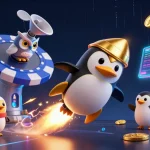 Jouez et gagnez dans le casino en ligne argent réel avec un pingouin doré et des pièces d'or.