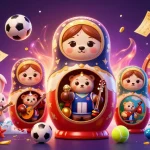 Plongez dans le meilleur site de paris sportif avec des personnages colorés et animés, entourés d'éléments de jeux dynamiques.